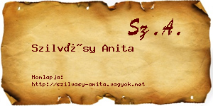 Szilvásy Anita névjegykártya