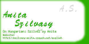 anita szilvasy business card